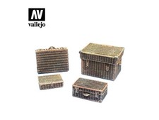 Vallejo Bases de diorama SC227 Valises et malle façons osier 1/35 - non peint Ne