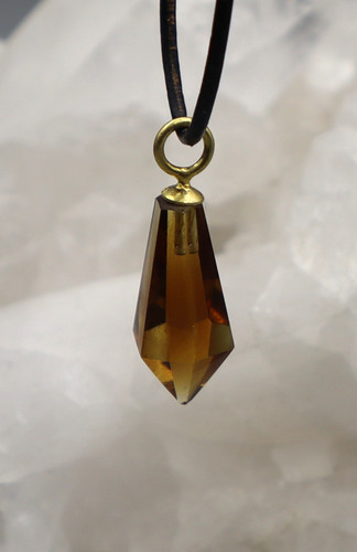 Pendentif pointe citrine - pendentif,