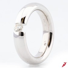 Bague Solitaire 14K Or Blanc