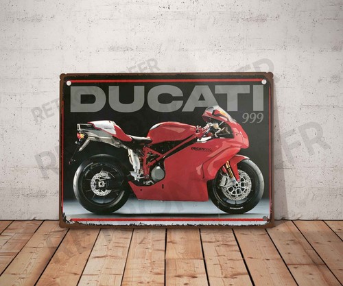 Plaque métal vintage ducati - métal,