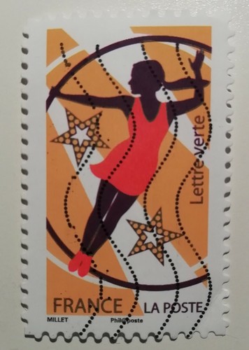 Timbre france cerceau aérien - timbre,