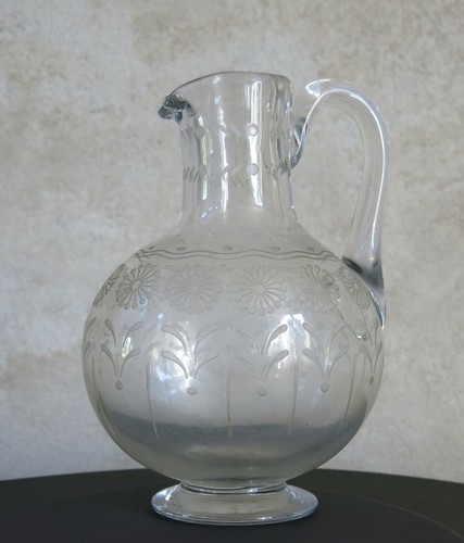 Pichet verre fleurs - pichet,