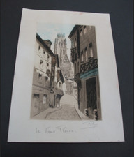 Ancienne gravure estampe eau