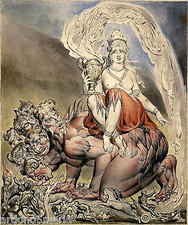 WILLIAM BLAKE LA PUTAIN DE BABYLONE IMPRIMÉ GICLEE SUR TOILE FINE