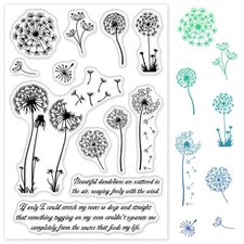 Pissenlit Clear Stamps Mot Tampons Transparents Joint de Tampon en Silicone J...