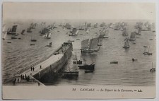 Carte Postale Ancienne Cancale, Depart de la Caravane