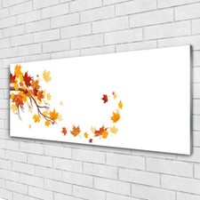 Impression sur verre acrylique Image tableau 125x50 Art Feuilles