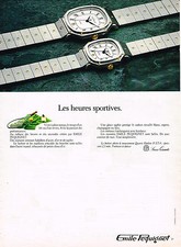 PUBLICITE ADVERTISING 094  1980  EMILE PEQUIGNET  montre collection  HEURES SPOR