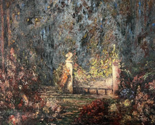 Tableau ancien huile paysage