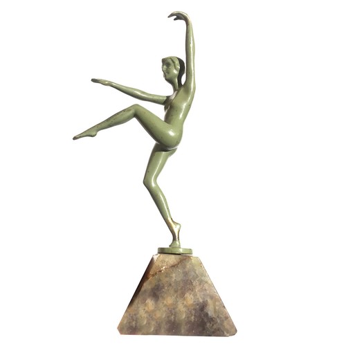 Danseuse nue bronze patine