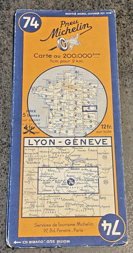 Carte michelin lyon - 74,