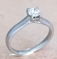 DIAMANT Solitaire taille  BRILLANT ... monté sur platine 950 Bijoux LA VIVION