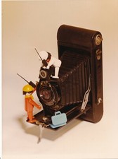 Insolite humour appareil Kodak personnages Playmobil photo photographie v. 1990