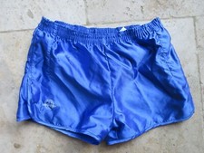 Short NYLON LONGWAY SPORTING GOOD vintage années 80 bleu satin brillant 2 38