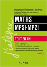 Maths MPSI-MP2I Tout-en-un - 7e éd. Tout-en-un