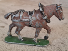 ancien cheval de Ferme en métal , jouet ancien