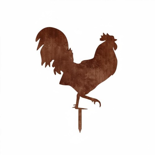 Ornement coq fer aspect - ornement,