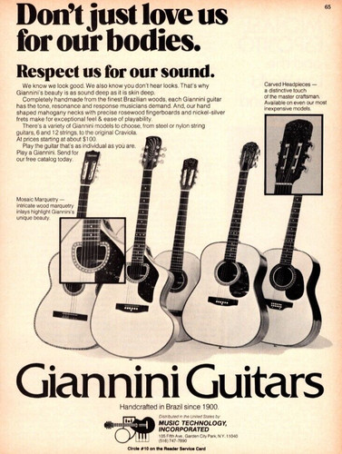 1979 giannini guitars print - 1979,