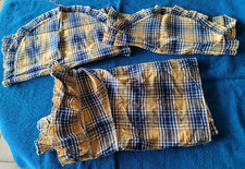 LINGE ANCIEN : VINTAGE TOUR DE LIT OU DE  COUFFIN BEBE ENFANT A CARREAU