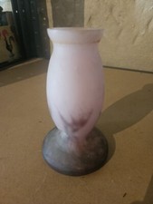 Pied De Lampe Art Deco En Pate De Verre Non Signé Muller Degué Lorrain