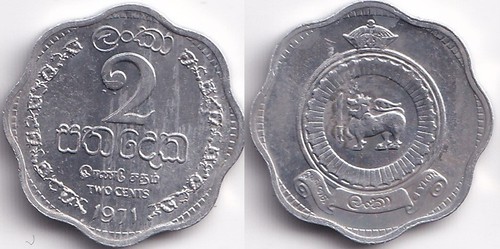 Cents 1971 ceylan ceylon - cents,