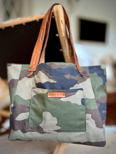 Sac cabas toile camouflage - camouflage,