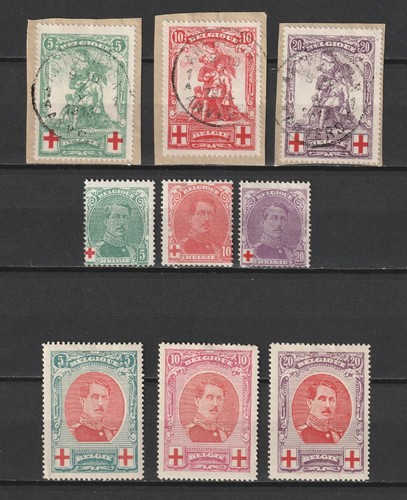 Belgique yvert 126 134 - belgique,