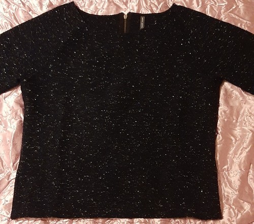Pull chemisier bleu noir et - chemisier,
