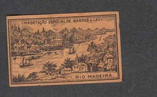 Ancienne  étiquette  allumettes   Suède  BB44 Bateau Rio Brésil 