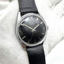 Edox Montre Vintage Remontage Manuel NOS Cal. AS Noir 33,5Mm