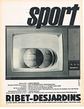 PUBLICITE ADVERTISING   1962   RIBET-DESJARDINS  téléviseur SPORT