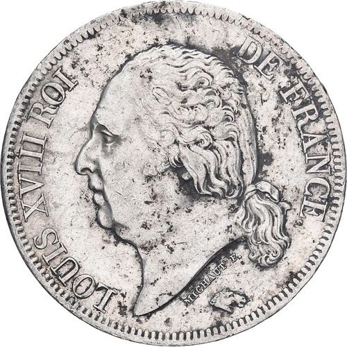 France louis xviii 5 francs - france,,