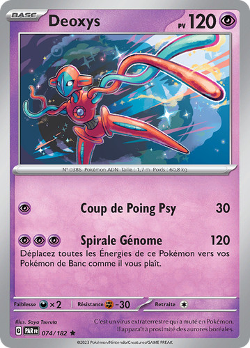 Carte pokémon deoxys - carte,