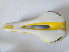 Selle de vélo VTT 275 mm Blanc et jaune