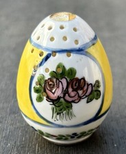 Belle SALIÈRE Ancienne Oeuf Porcelaine de Sèvres Bouquet Fleurs Roses