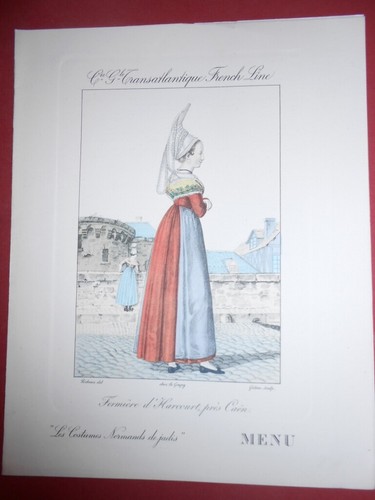 Ancien menu transatlantique - ancien,
