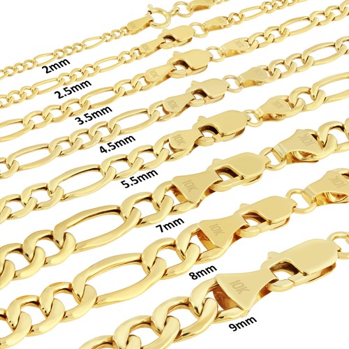 10k jaune 2mm 9mm - 10k, italien