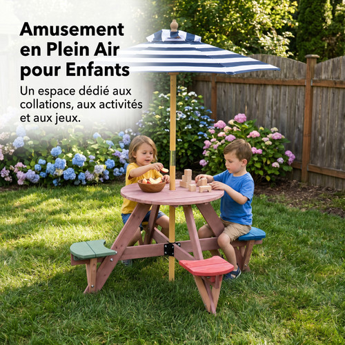 Table ronde pour enfants avec