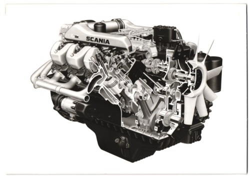 Photographie camion moteur