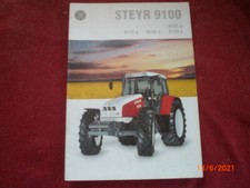 BROCHURE  PUBLICITAIRE   TRACTEURS   STEYR  9100   10/95    EN  ALLEMAND 