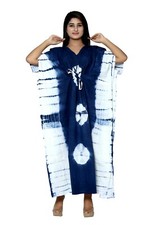Shibori Bleu Caftan Été