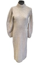 Superbe Robe Pull Laine Douce Beige Bash 36/38 Jamais Porté 