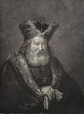 David TENIERS II (1610-1690) Portrait Gravure burin de Gandolfi 1825