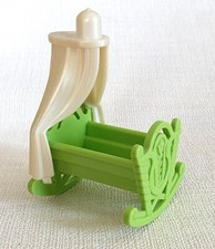 PLAYMOBIL LIT DE BEBE VERT A BASCULE CHAMBRE