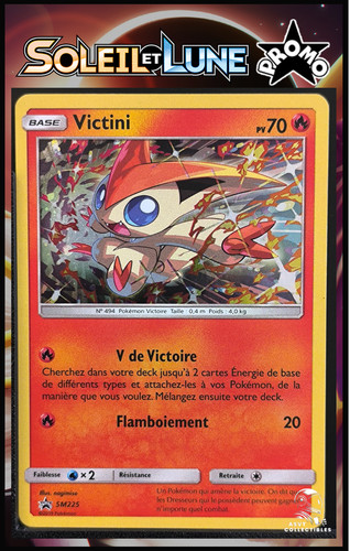 Carte pokémon victini - carte, sm225
