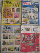Lot de 4 Magazines SPIROU de 1960 sans les mini récits.