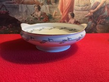 LIMOGES - A. LANTERNIER  - GRAND PLAT CREUX LÉGUMIER SALADIER - DÉCOR BARBEAUX