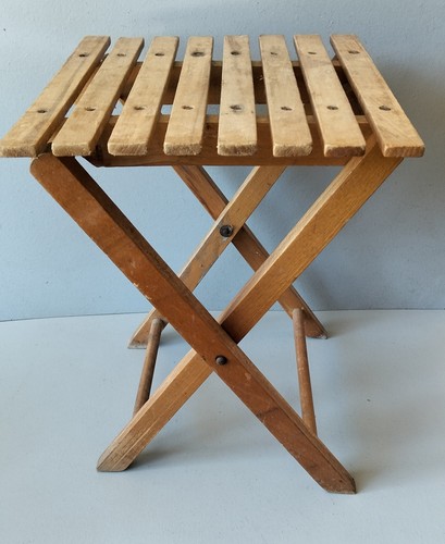 Ancien superbe tabouret - tabouret, pliant