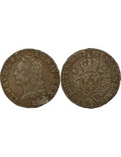 France Louis XV - Ecu Argent, à la Vieille Tête - 1772/1 T Nantes
