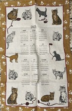 Torchon ancien calendrier - torchon,